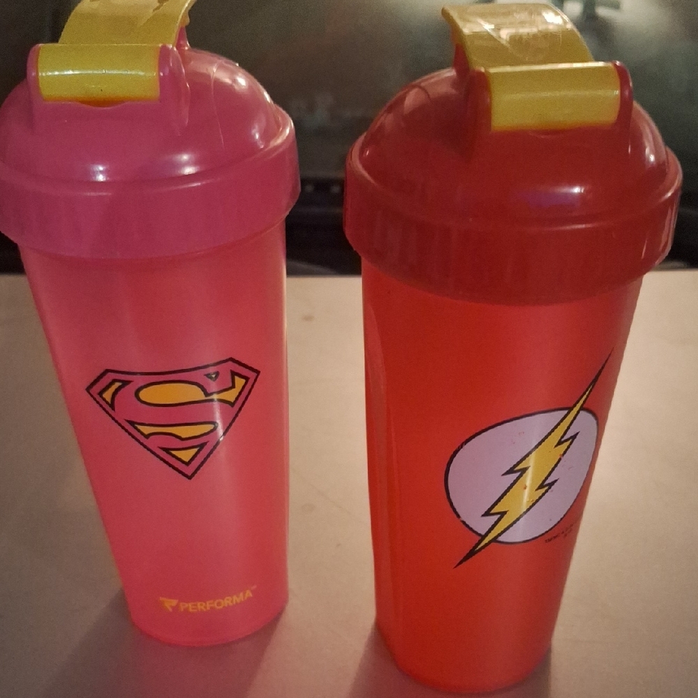 Superman and Flash Shaker Bottles